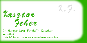 kasztor feher business card